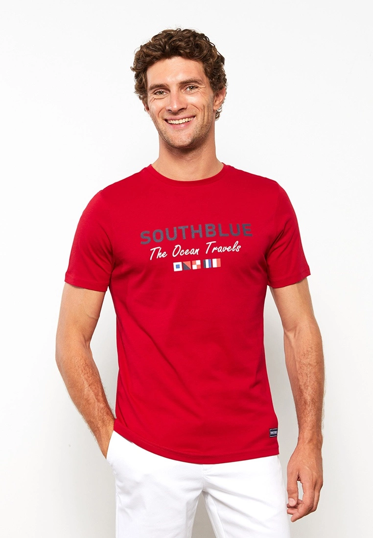 LC WAIKIKI Crew Neck Short Sleeve Printed Combed Cotton Men's T-Shirt 4 LC WAIKIKI Crew Neck Short Sleeve Printed Combed Cotton Men's T-Shirt - Image 2