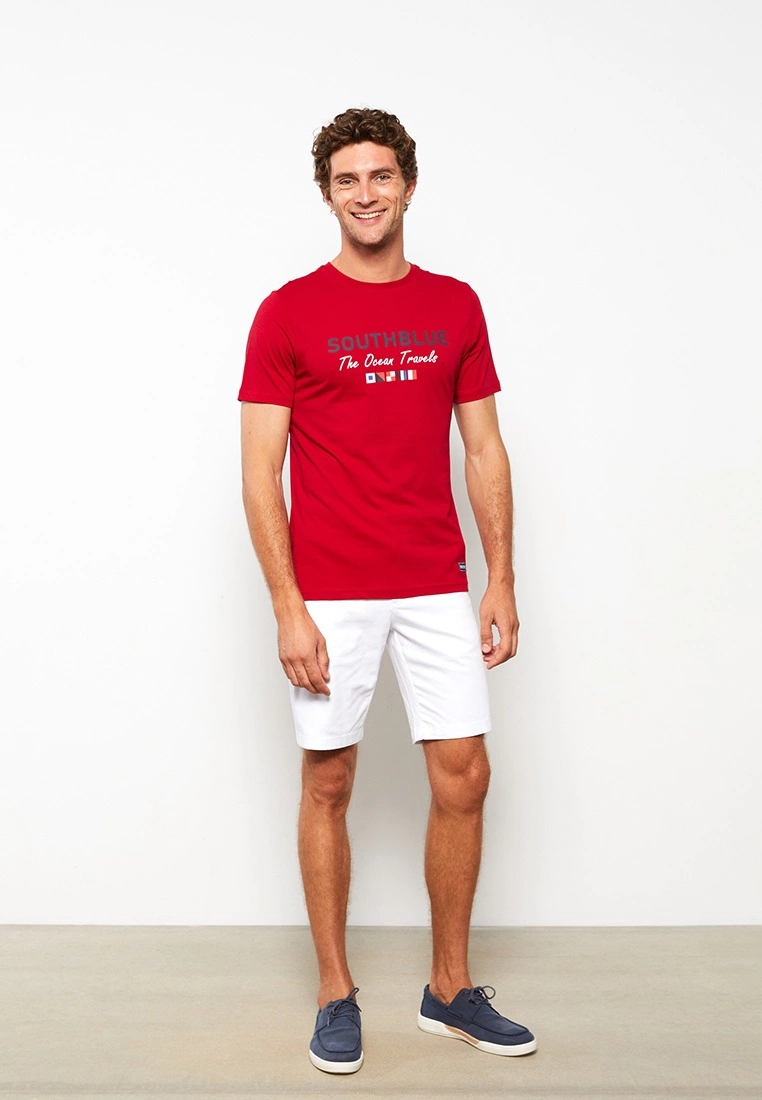 LC WAIKIKI Crew Neck Short Sleeve Printed Combed Cotton Men's T-Shirt 5 LC WAIKIKI Crew Neck Short Sleeve Printed Combed Cotton Men's T-Shirt - Image 3