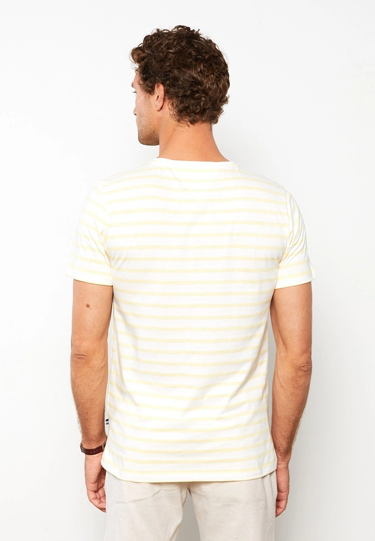 LC WAIKIKI Crew Neck Short Sleeve Striped Combed Cotton Men's T-Shirt 7 LC WAIKIKI Crew Neck Short Sleeve Striped Combed Cotton Men's T-Shirt - Image 5