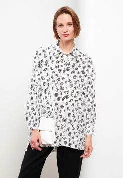 LC WAIKIKI Shirt Collar Patterned Long Sleeve Oversize Cotton Women's Tunic -LC WAIKIKI popular shop lc waikiki 8929 6094036 3