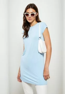 LC WAIKIKI Crew Neck Straight Short Sleeve Women's Tunic -LC WAIKIKI popular shop lc waikiki 8937 5184036 2