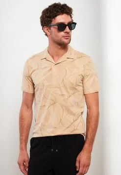 LC WAIKIKI Resort Collar Short Sleeve Patterned Combed Cotton Men's T-Shirt -LC WAIKIKI popular shop lc waikiki 8939 8974036 3