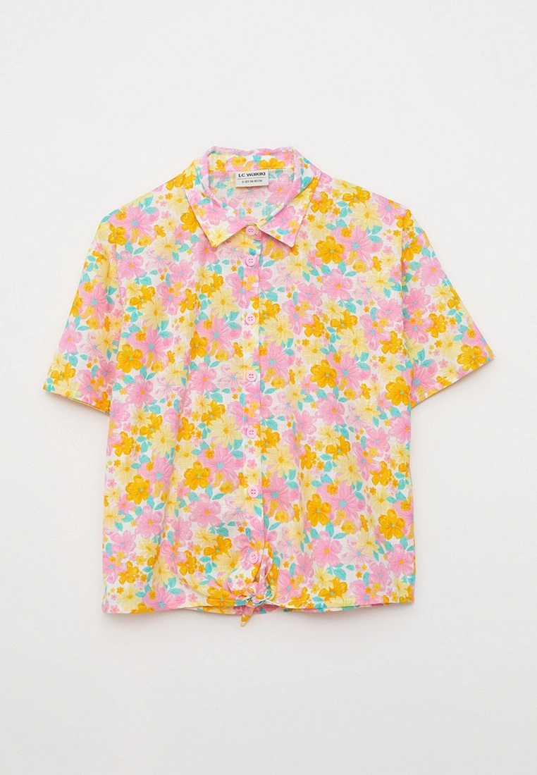 LC WAIKIKI Shirt Collar Patterned Short Sleeve Poplin Girls Shirts And Shorts 4 LC WAIKIKI Shirt Collar Patterned Short Sleeve Poplin Girls Shirts And Shorts - Image 2