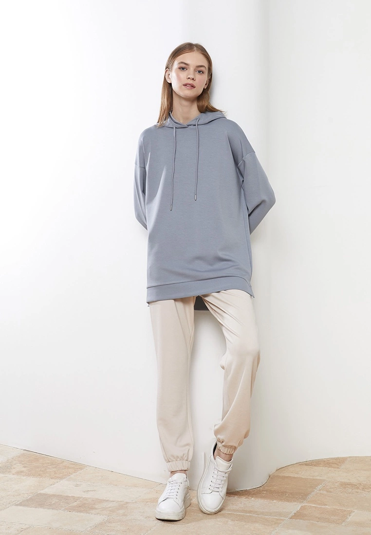 LC WAIKIKI Hooded Plain Long Sleeve Women's Sweatshirt Tunic 3 LC WAIKIKI Hooded Plain Long Sleeve Women's Sweatshirt Tunic