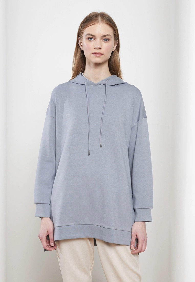 LC WAIKIKI Hooded Plain Long Sleeve Women's Sweatshirt Tunic 5 LC WAIKIKI Hooded Plain Long Sleeve Women's Sweatshirt Tunic - Image 3