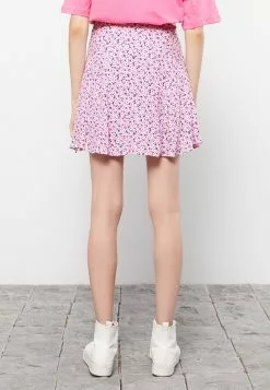 LC WAIKIKI Zippered Waist Floral Viscose Women's Short Skirt -LC WAIKIKI popular shop lc waikiki 8955 4284036 5