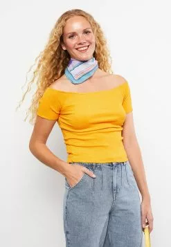 LC WAIKIKI Boat Neck Straight Short Sleeve Women's T-Shirt -LC WAIKIKI popular shop lc waikiki 9014 0279836 3