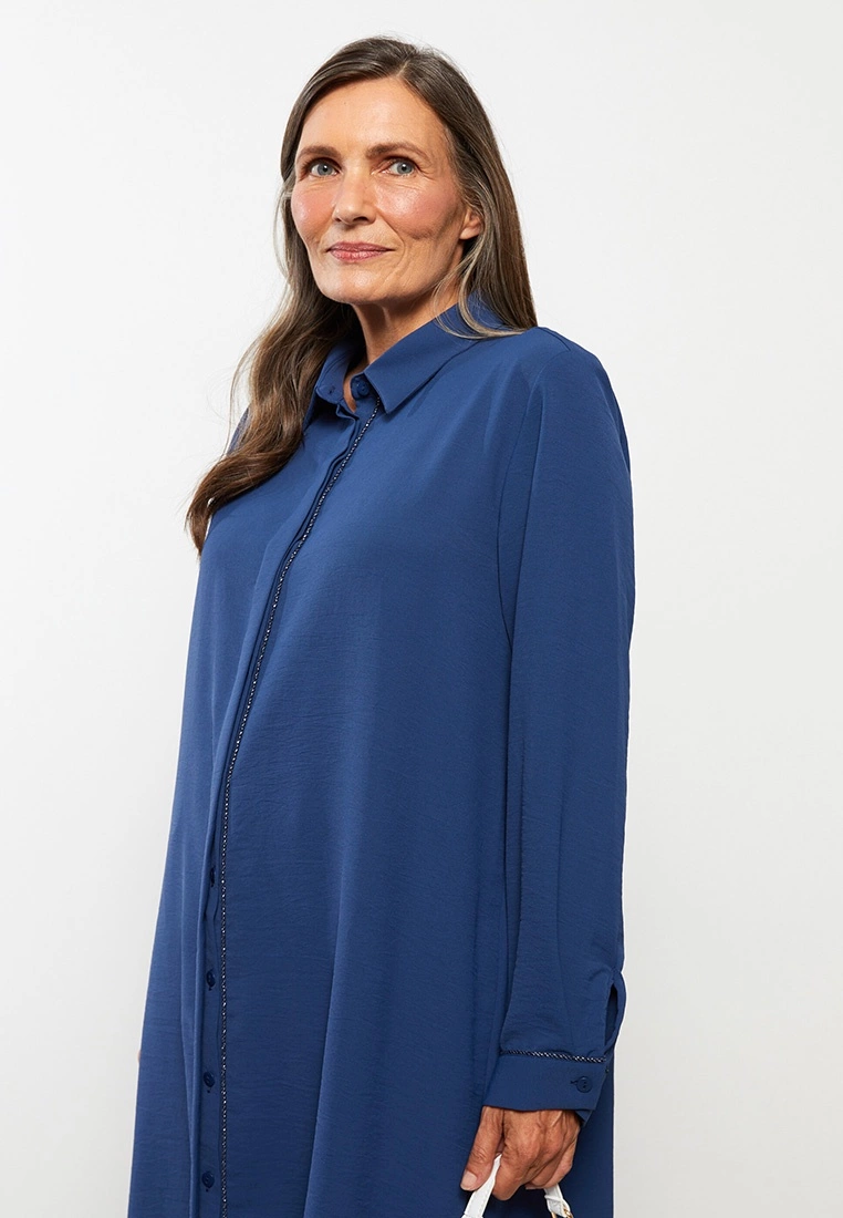 LC WAIKIKI Shirt Collar Straight Long Sleeve Women's Tunic 5 LC WAIKIKI Shirt Collar Straight Long Sleeve Women's Tunic - Image 3