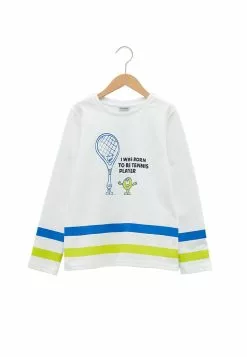 LC WAIKIKI Crew Neck Printed Long Sleeve Cotton Boy T-Shirt