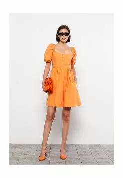 LC WAIKIKI Balloon Sleeve Poplin Mini Dress 13 LC WAIKIKI Balloon Sleeve Poplin Mini Dress -LC WAIKIKI popular shop lc waikiki 9249 9416726 5