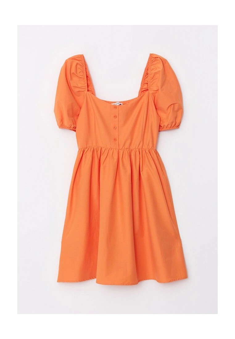 LC WAIKIKI Balloon Sleeve Poplin Mini Dress 8 LC WAIKIKI Balloon Sleeve Poplin Mini Dress - Image 6