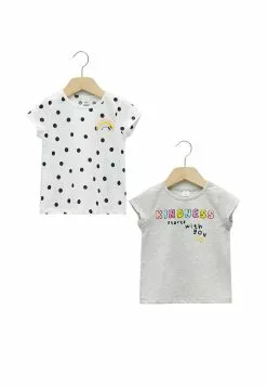 LC WAIKIKI Crew Neck Short Sleeve Printed Baby Girl T-Shirt 2 Pieces