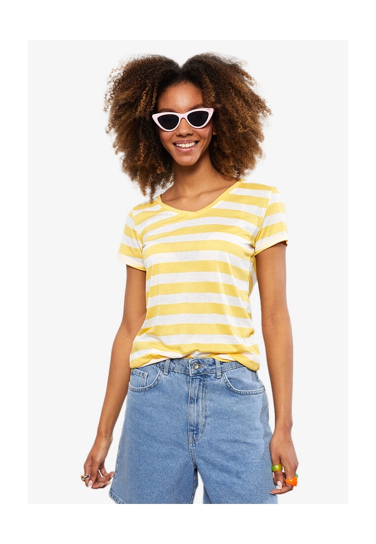 LC WAIKIKI V Neck Striped Long Sleeve T-Shirt 3 LC WAIKIKI V Neck Striped Long Sleeve T-Shirt