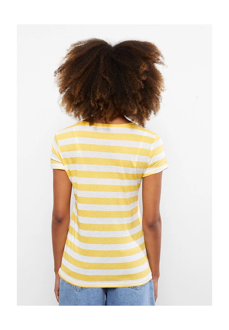 LC WAIKIKI V Neck Striped Long Sleeve T-Shirt 4 LC WAIKIKI V Neck Striped Long Sleeve T-Shirt - Image 2