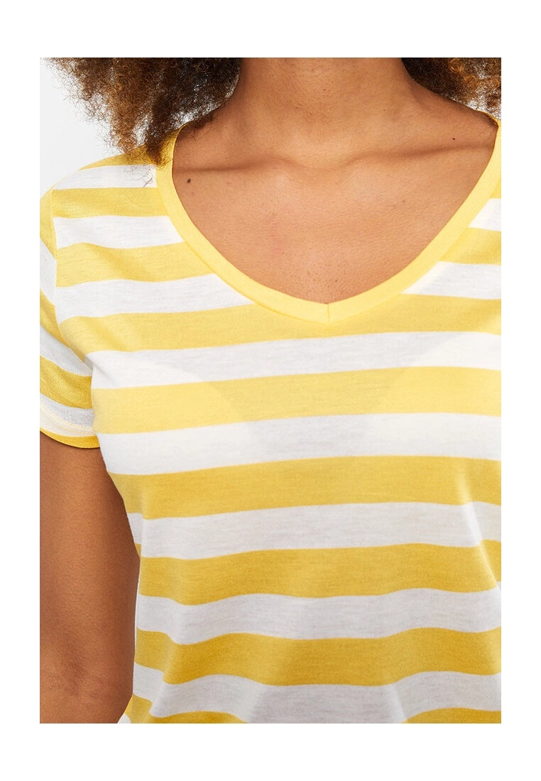LC WAIKIKI V Neck Striped Long Sleeve T-Shirt 5 LC WAIKIKI V Neck Striped Long Sleeve T-Shirt - Image 3