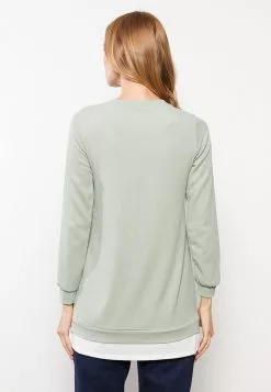 LC WAIKIKI Crew Neck Straight Long Sleeve Women's Tunic -LC WAIKIKI popular shop lc waikiki 9663 7029726 5