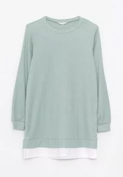 LC WAIKIKI Crew Neck Straight Long Sleeve Women's Tunic -LC WAIKIKI popular shop lc waikiki 9664 7029726 6