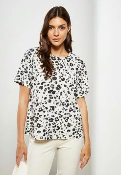 LC WAIKIKI Crew Neck Patterned Short Sleeve Cotton Women's T-Shirt