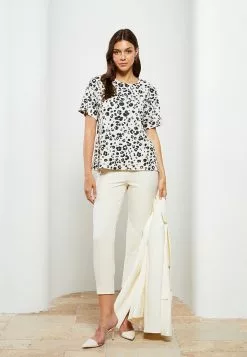 LC WAIKIKI Crew Neck Patterned Short Sleeve Cotton Women's T-Shirt -LC WAIKIKI popular shop lc waikiki 9718 1319726 3