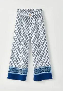 LC WAIKIKI Wide Leg Viscose Girl Trousers With Pattern