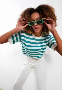 LC WAIKIKI Crew Neck Striped Short Sleeve Women's Knitwear Sweater -LC WAIKIKI popular shop lc waikiki 9737 4406726 3