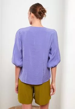 LC WAIKIKI V Neck Plain Tencel Women's Shirt -LC WAIKIKI popular shop lc waikiki 9738 3319726 5