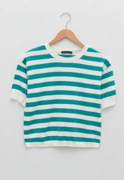 LC WAIKIKI Crew Neck Striped Short Sleeve Women's Knitwear Sweater -LC WAIKIKI popular shop lc waikiki 9738 4406726 6