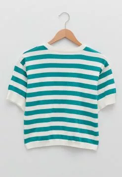 LC WAIKIKI Crew Neck Striped Short Sleeve Women's Knitwear Sweater -LC WAIKIKI popular shop lc waikiki 9738 4406726 7