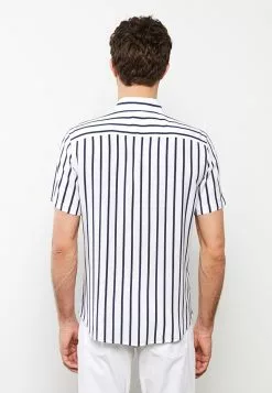 LC WAIKIKI Regular Fit Short Sleeve Striped Viscose Men's Shirt -LC WAIKIKI popular shop lc waikiki 9808 8794236 6