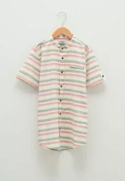 LC WAIKIKI Judge Collar Striped Short Sleeve Poplin Boy's Shirt